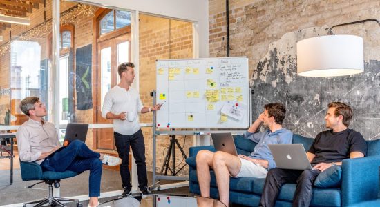 Foto portfolioteam in actie