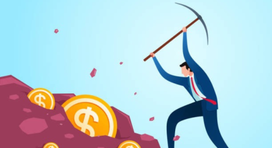 Illustratie goudmijn